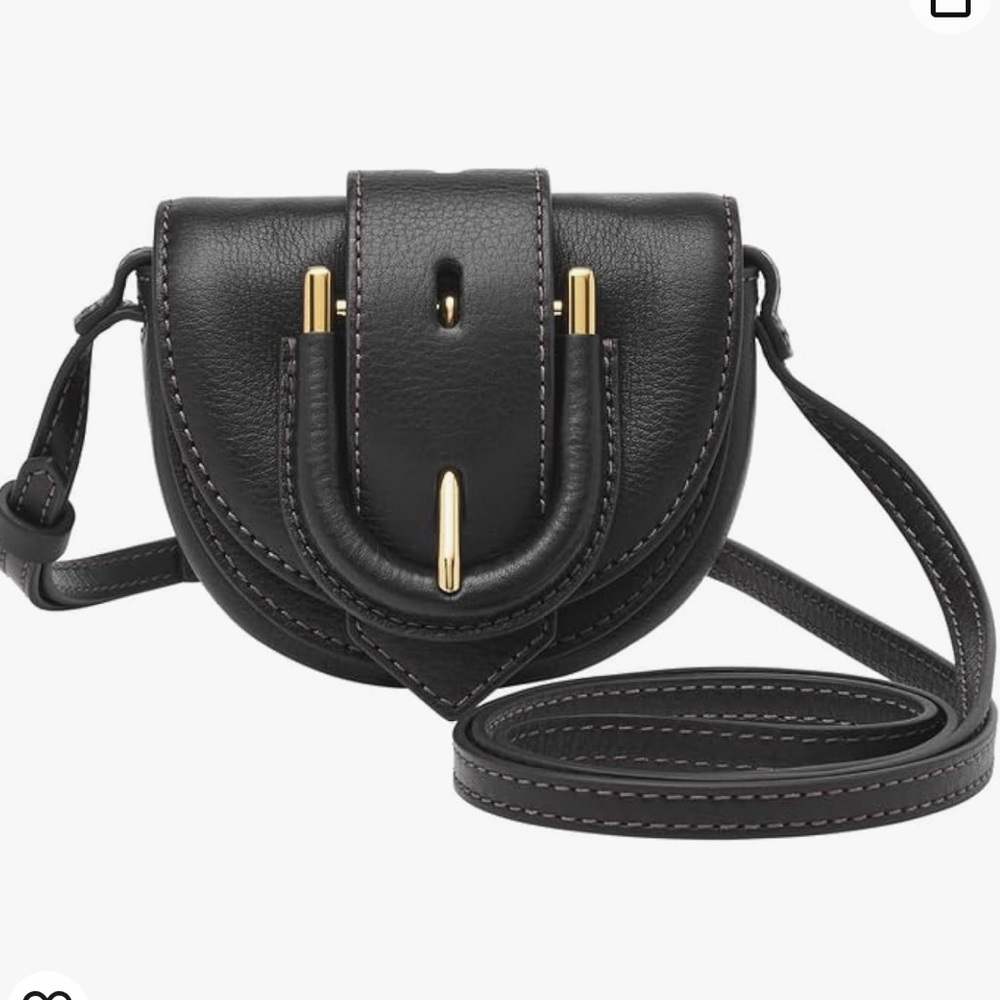 Fossil Women's Harwell Leather Micro Flap Crossbody Purse Handbag for Women